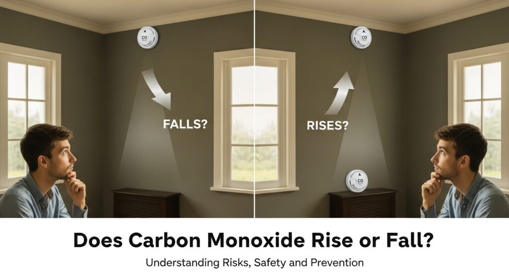 does carbon monoxide rise or fall
